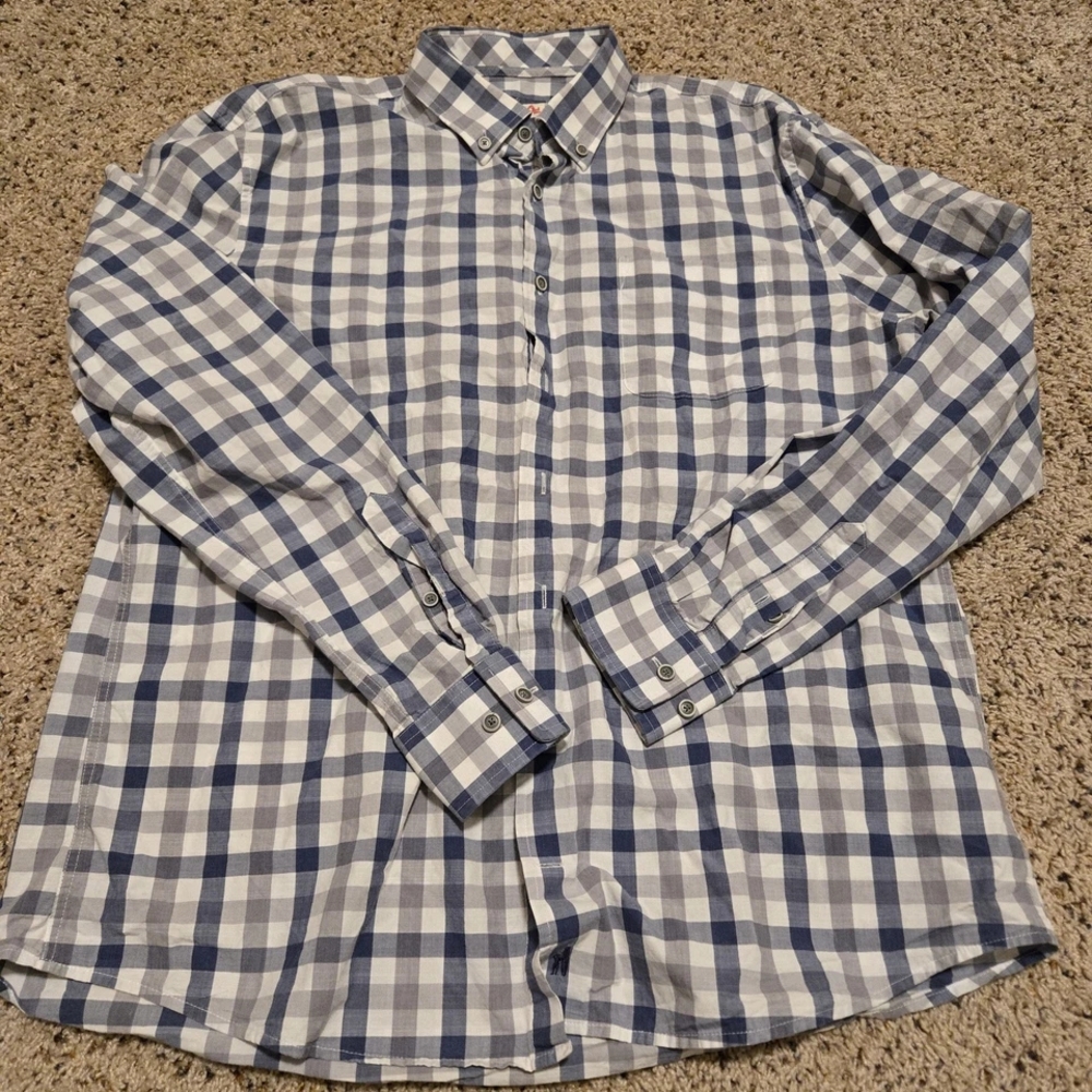 Men's Blue Checkered Shirt